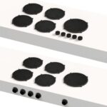 Cuisinière Pitt Ebeko-i 5 feux à induction intégrés dans la plaque de cuisson supérieure / frontale