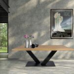 Denver Table rectangulaire artisanale en bois massif + pieds en métal - Image 3