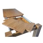 Econatural table extensible bois massif naturel - fabrication artisanale - Image 3