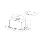 Faber bi-air flat hotte sous meuble encastrable 70 cm verre noir - Image 2