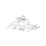 Faber In-nova touch x/wh a60 hotte encastrable sous élément mural 60 cm blanc - Image 3