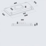 Falmec cloud hotte de plafond encastrable à led 140 cm acier inoxydable - Image 3