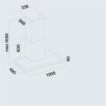 Falmec Plane Plus hotte murale 120 cm blanc - Image 3
