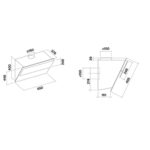 Falmec Verso Easy hotte murale 55 cm verre noir - Image 4