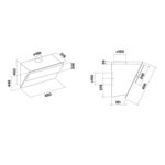 Falmec Verso Easy hotte murale 85 cm verre blanc - Image 3