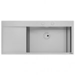Foster 1416 001 Lavabo New Wave + égouttoir à encastrer 116 cm