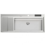 Foster 4504 051 Vasque évier Stripe + égouttoir semi-affleurant 117 cm inox