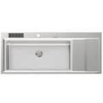 Foster 4504 052 Vasque évier Stripe + égouttoir semi-affleurant 117 cm inox