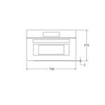 Four à micro-ondes encastrable Bertazzoni f30promwlxt 70 cm en acier inoxydable - Image 2