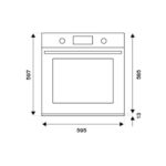 Four combiné vapeur encastrable Bertazzoni f6011modvlnc 60 cm carbone - Image 2