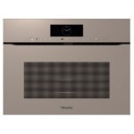 Four micro-ondes combiné encastrable Miele H 7840 BMX 45 cm beige perle