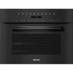 Four multifonction compact Miele h 7244 B 45 cm verre noir