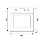 Four multifonction encastrable Bertazzoni f609proesn 60 cm carbone - Image 3
