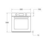 Four pyrolytique encastrable Bertazzoni fmod6117ptb1 60 cm noir - Image 2