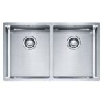 Franke Box bxx 220 34-34/120 34-34 Évier double cuve 74 cm acier inoxydable satiné