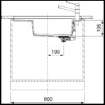 Franke Fresno fsg 211-86 évier 1 bac + égouttoir 86 cm noir fragranite - Image 4