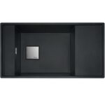 Franke Fresno fsg 611-88 évier 1 bac + égouttoir 87 cm noir fragranite