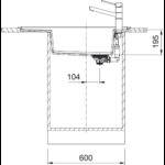 Franke Fresno fsg 611-88 évier 1 bac + égouttoir 87 cm noir fragranite - Image 4