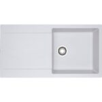 Franke Maris mrg-611-l évier simple + égouttoir 97 cm blanc fragranite