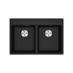 Franke Maris mrg 620-35-35 tl évier double cuve 76 cm noir fragranite