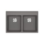 Franke Maris mrg 620-35-35 tl évier double cuve 76 cm gris pierre fragranite