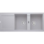 Franke Maris mrg 621 évier double cuve + égouttoir 116 cm aluminium fragranite