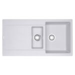 Franke Maris mrg 651 évier double cuve + égouttoir 97 cm blanc fragranite