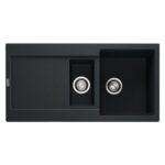 Franke Maris mrg 651 évier double cuve + égouttoir 97 cm noir fragranite