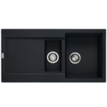 Franke Maris mrg 651 évier double cuve + égouttoir 97 cm fragranite noir mat