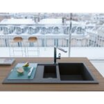 Franke Maris mrg 651 évier double cuve + égouttoir 97 cm gris pierre fragranite - Image 3