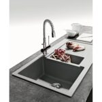 Franke Maris mrg 651 évier double cuve + égouttoir 97 cm gris pierre fragranite - Image 4