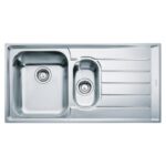Franke Neptune nex 251 évier double cuve + égouttoir droit 100 cm inox