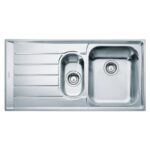 Franke Neptune nex 251 évier double cuve + égouttoir gauche 100 cm inox