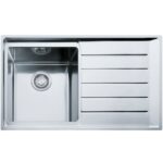 Franke Neptune Plus npx 611 évier 1 bac + égouttoir droit 86 cm acier inoxydable satiné