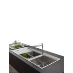 Franke Neptune Plus npx 621 évier double cuve + égouttoir gauche 116 cm acier inoxydable satiné - Image 3