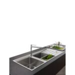 Franke Neptune Plus npx 621 évier double cuve + égouttoir droit 116 cm acier inoxydable satiné - Image 2
