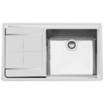 Foster 2280 051 évier vasque inox + égouttoir semi-affleurant 87 cm
