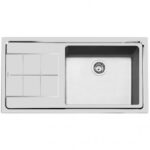 Foster 2263 051 évier vasque inox + égouttoir semi-affleurant 98 cm