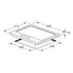 Table de cuisson à gaz Fulgor cph 604 gx 60 cm en acier inoxydable - Image 2