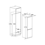 Fulgor fbcd 355 tnf edbl réfrigérateur combiné encastrable 54 cm h 177 - Image 2