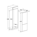 Fulgor fbcd 701 tnf edbl réfrigérateur combiné encastrable 69 cm h 194 - Image 2