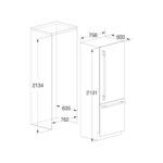 Fulgor fbcd 762 tnf edbl réfrigérateur + congélateur encastrable 76 cm h 213 - Image 2