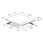 Fulgor fch 604 g bk table de cuisson à gaz 60 cm verre noir - Image 2