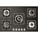 Fulgor fch 775 g sem bk table de cuisson à gaz 77 cm verre noir