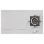 Fulgor fchh 905 id ts g dwk wh table de cuisson hybride 90 cm vitrocéramique blanche