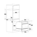 Fulgor fclwd 150 bk tiroir chauffant 60 x 15cm verre noir - Image 5
