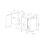 Fulgor fdw 8292.1 lave-vaisselle encastrable complètement caché - Image 2