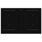 Fulgor fhh 800 id tc bk plaque à induction avec hotte intégrée 80 cm noir