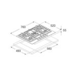 Table de cuisson à gaz Fulgor fph 7541 g sem x 76 cm en acier inoxydable - Image 2