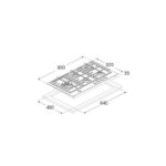 Fulgor fph 905 g sem bkg table de cuisson à gaz 90 cm verre noir - Image 2